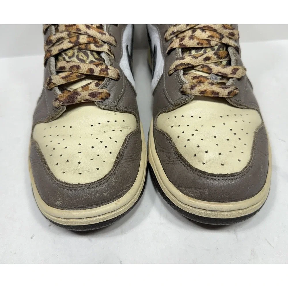 Nike Sb Dunk High Ferris Bueller Leopard 305050-201 Men's Size 10.5 Shoes Brown